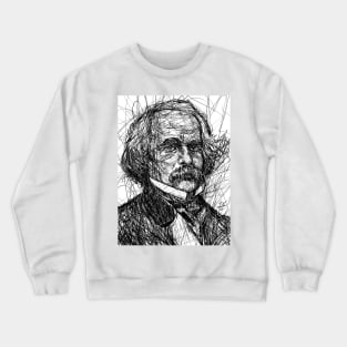 NATHANIEL HAWTHORNE ink portrait .1 Crewneck Sweatshirt